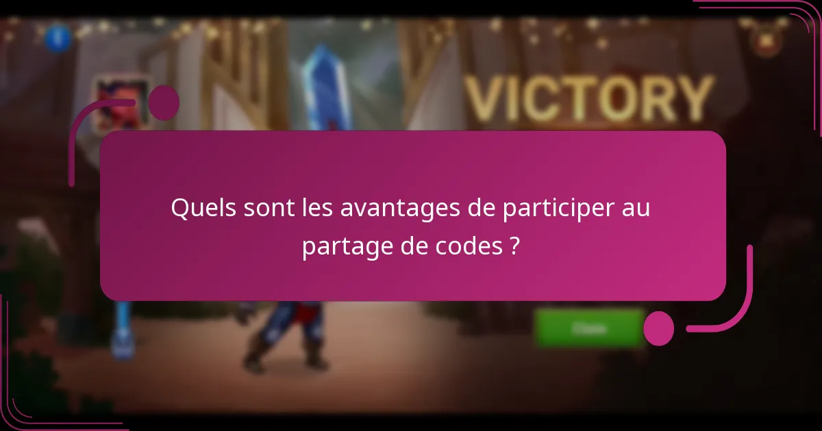 Quels sont les avantages de participer au partage de codes ?